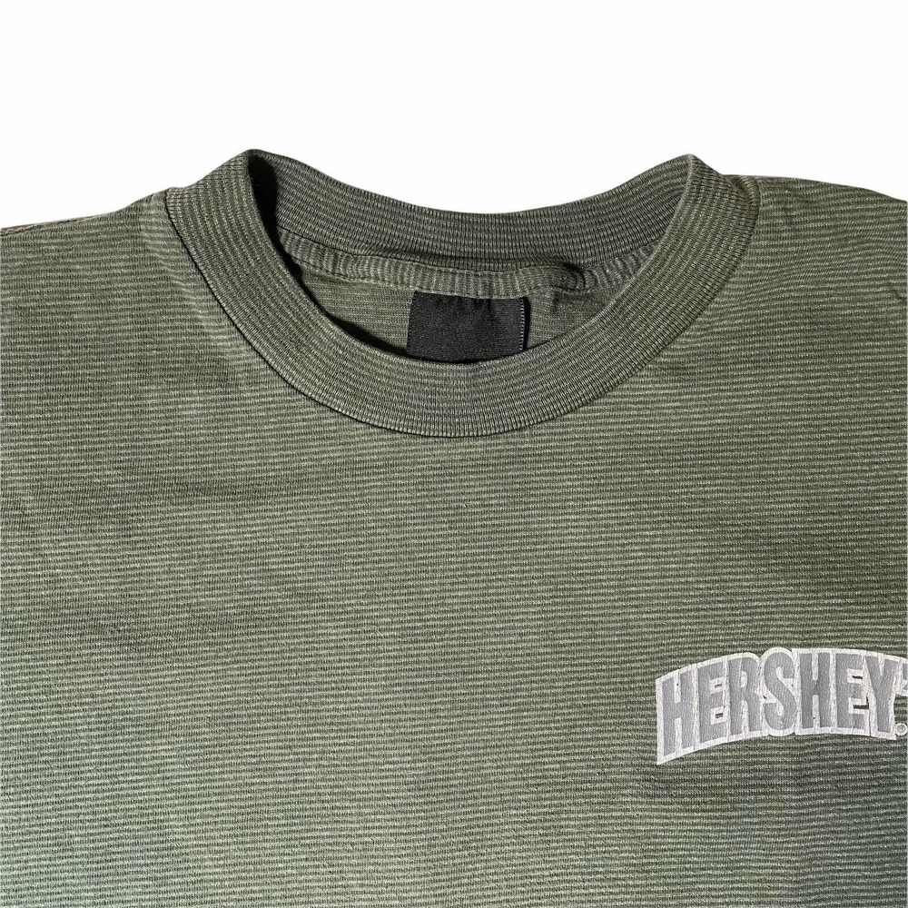 Vintage 90’s Mens Medium Hersheys Chocolate‎ Striped Promo Single Stitch T-Shirt - Picture 3 of 6